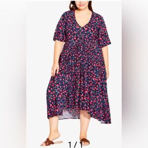 Avenue Floral Tie Back Dress EUC